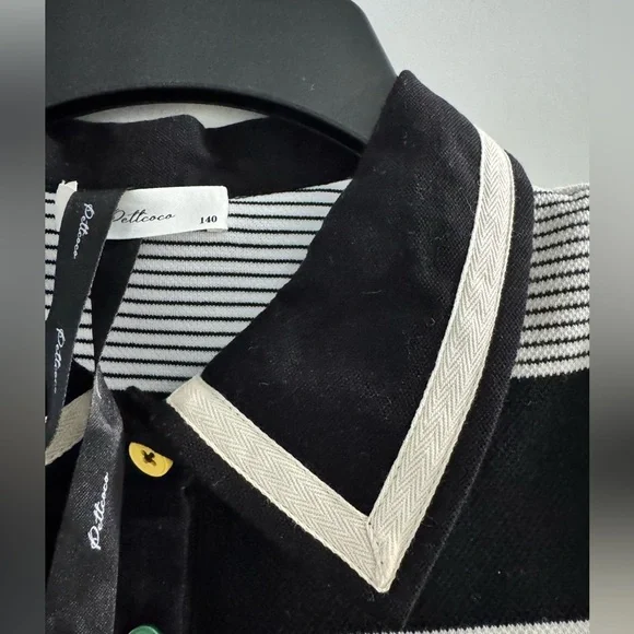 Girls NWT Casual Polo Style Striped Collared Dress with Cactus Patch Size 8-10 - Picture 5 of 16